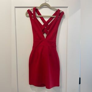 Red NBD mini dress